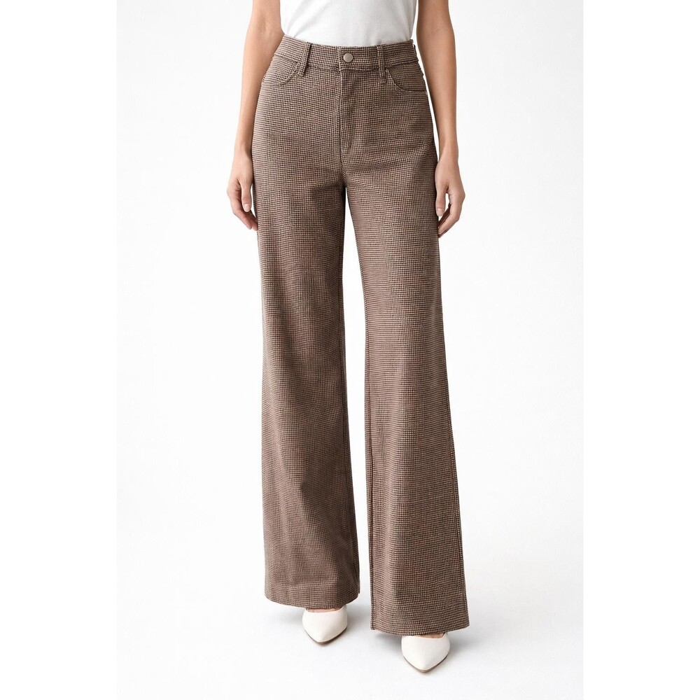 Frame Denim women's le slim palazzo houndstooth pants